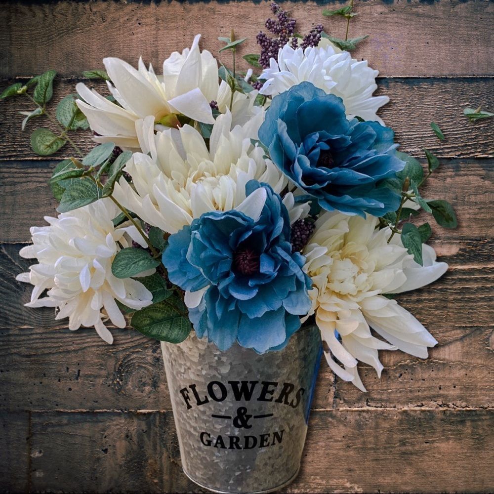 Handcrafted Rustic Farmhouse Floral Arrangement